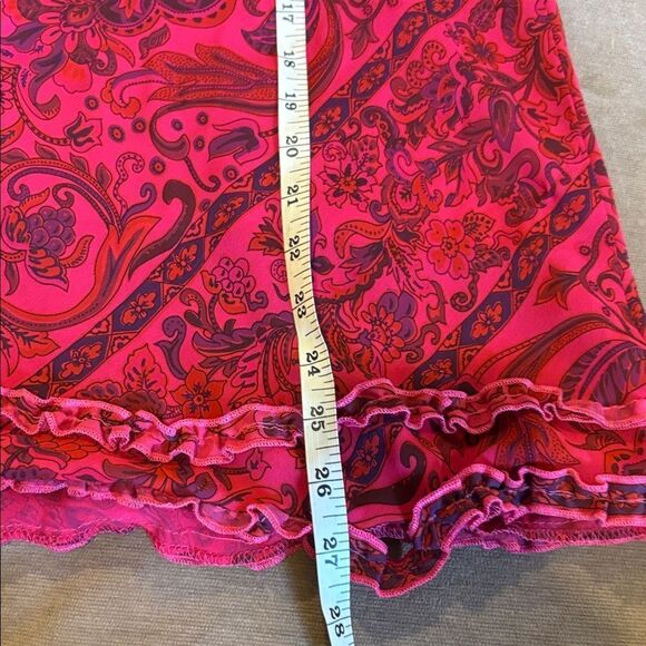 Vibrant Pink and Purple Paisley Skirt - Picture 4 of 5